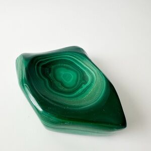 Genuine Malachite Shallow Trinket Dish